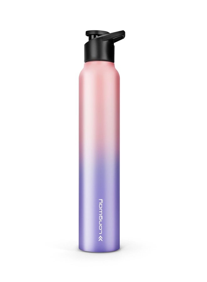 LONGWAY Rush 1 Ltr Stainless Steel Water Bottle | Leak-Proof & Rust-Free Design | Perfect for School, Office, Home, Gym, Travel & Ideal for Men, Women & Kids (1000 ml, Aqua-Rose) - Image 1